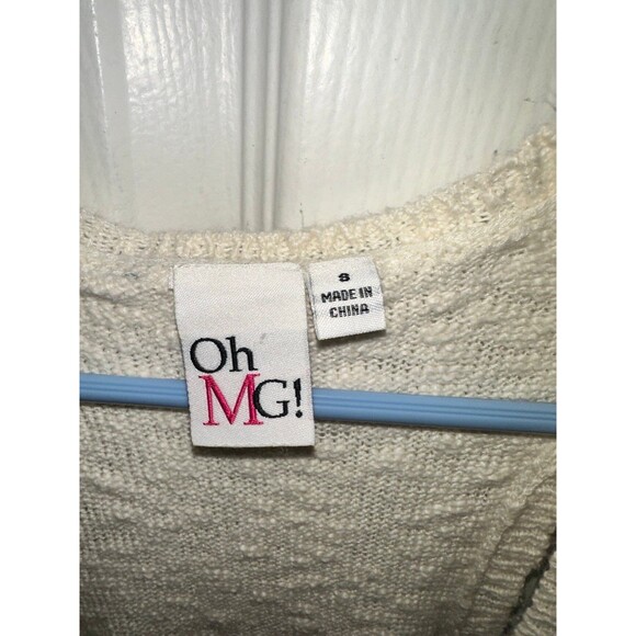 Vintage Oh.M.G  Crochet Cotton Fringe Vest Size Small - Picture 2 of 3